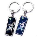 Mother of Pearl Key Ring with Crane_ Korean Traditional Gift